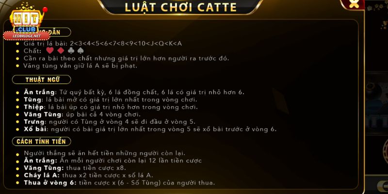 Thuật ngữ cần biết khi chơi bài catte Thuật ngữ cần biết khi chơi bài catte