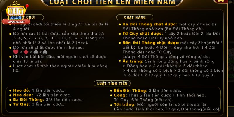Thuật ngữ và cách chặt Tiến lên miền Nam Hit club Thuật ngữ và cách chặt Tiến lên miền Nam Hit club